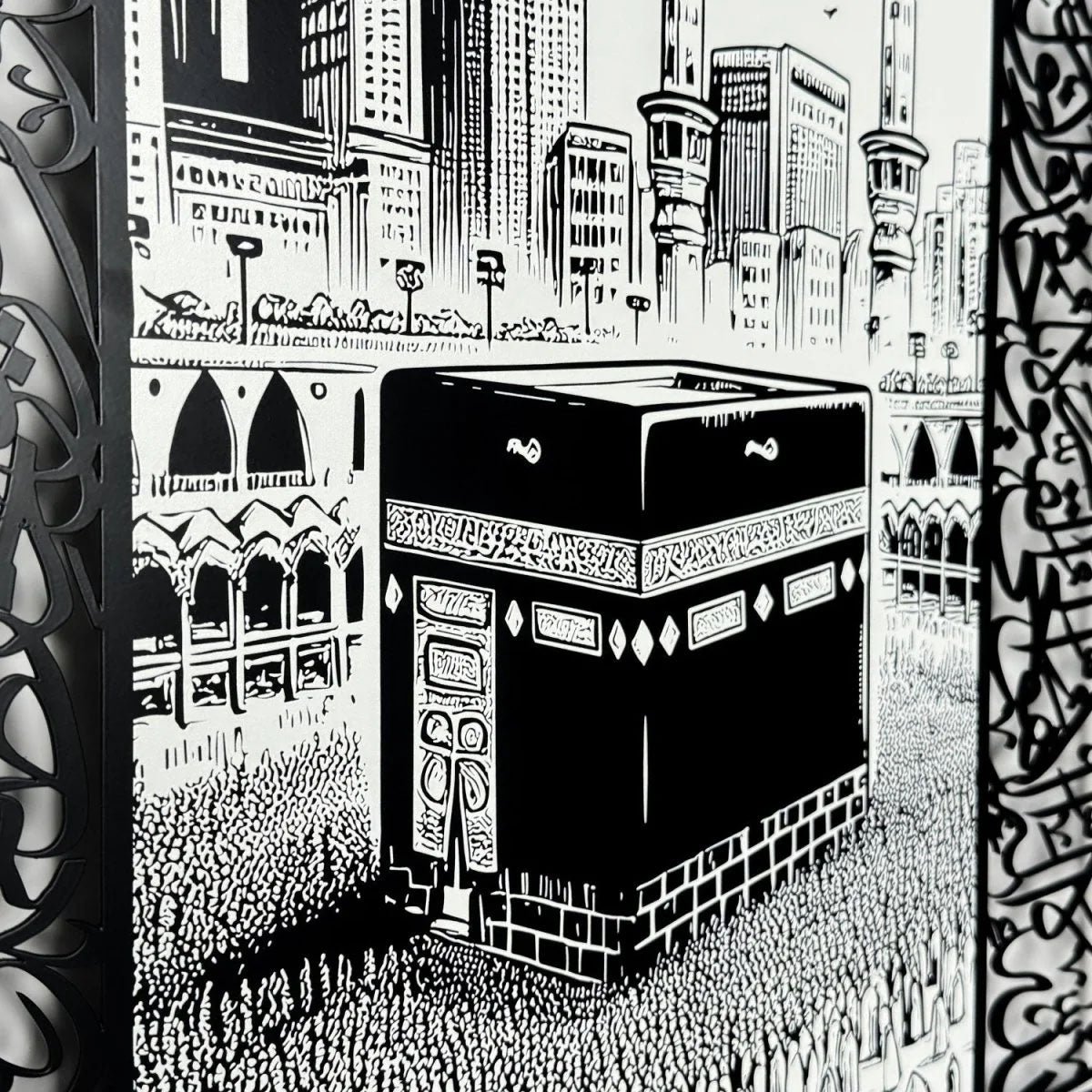 Ayatul Kursi Metal Islamic Wall Art with LED | Arabic Calligraphy with English Translation